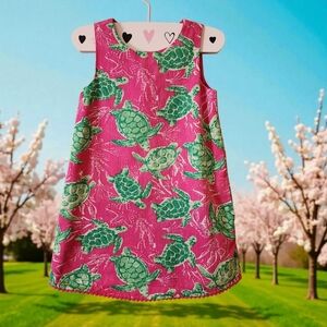Tommy Bahama Pink and Green Turtle Kids Dress